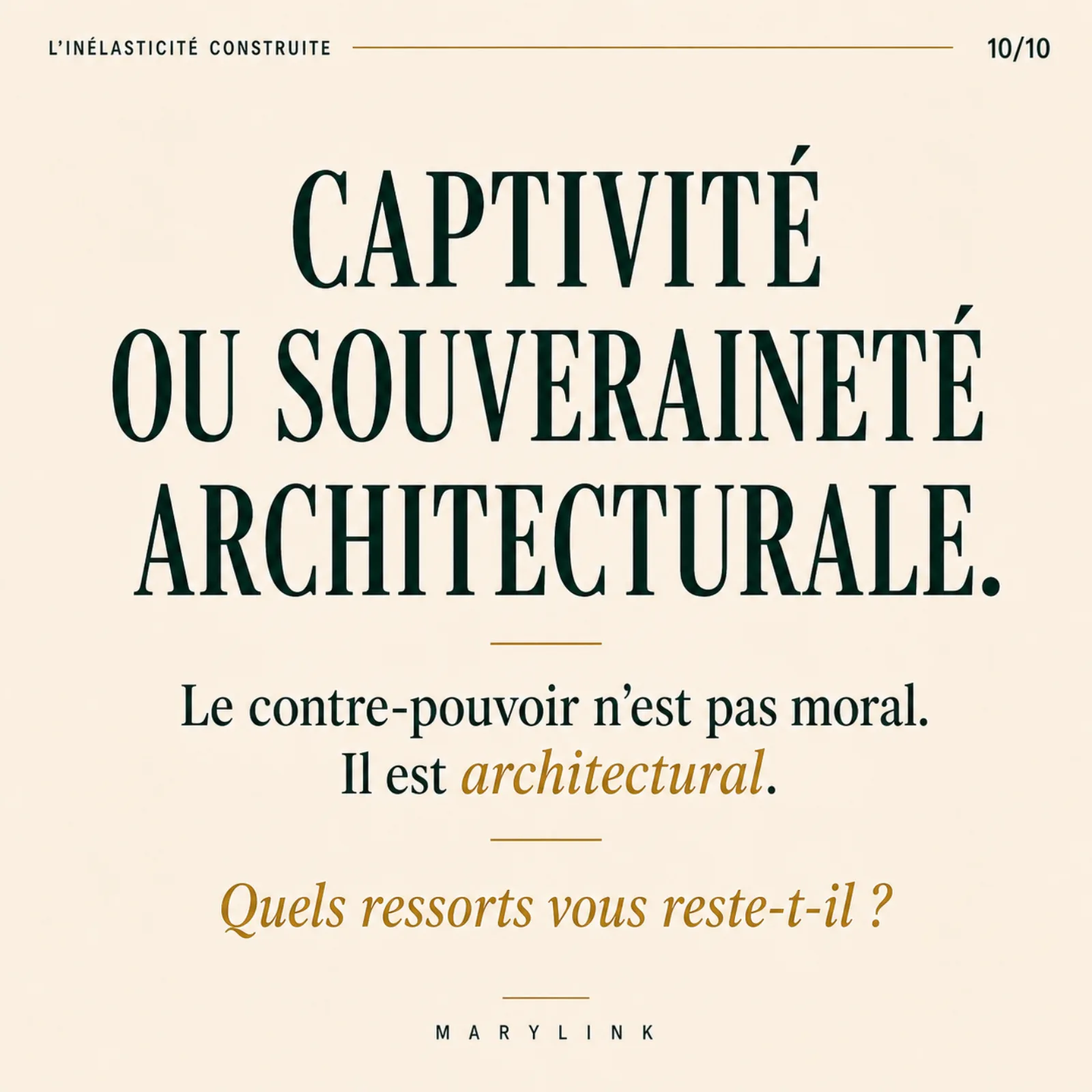 Captivity or architectural sovereignty: the counter-power to AI pricing isn't moral but architectural, the real question is which springs of elasticity you have left.