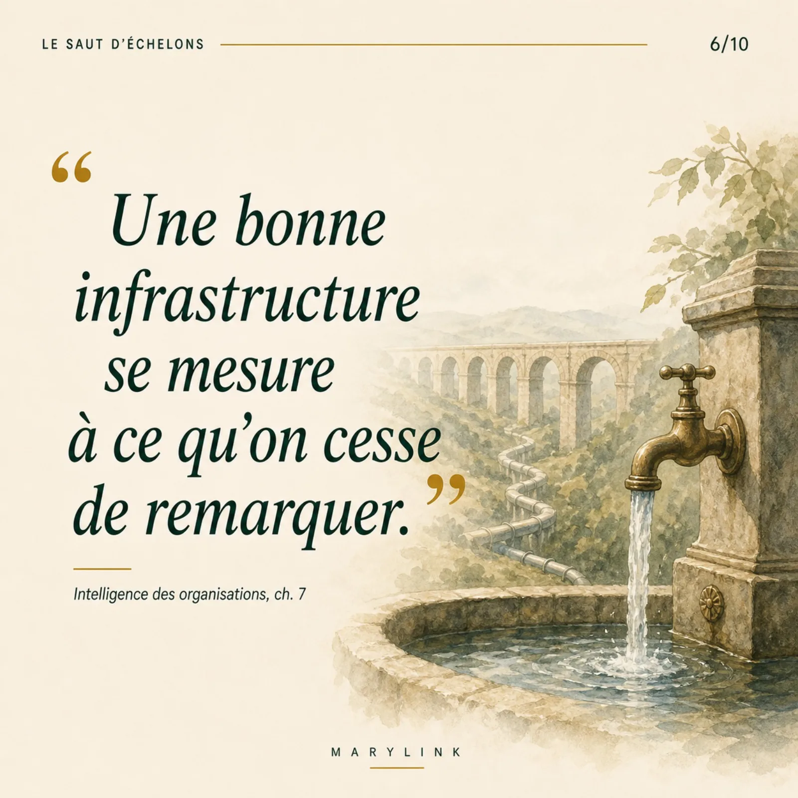 Quote: good infrastructure is measured by what you stop noticing.